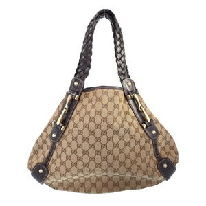 GUCCI Horsebit Tote Gucci GG Pelham Shoulder Bag monogram braided Brown